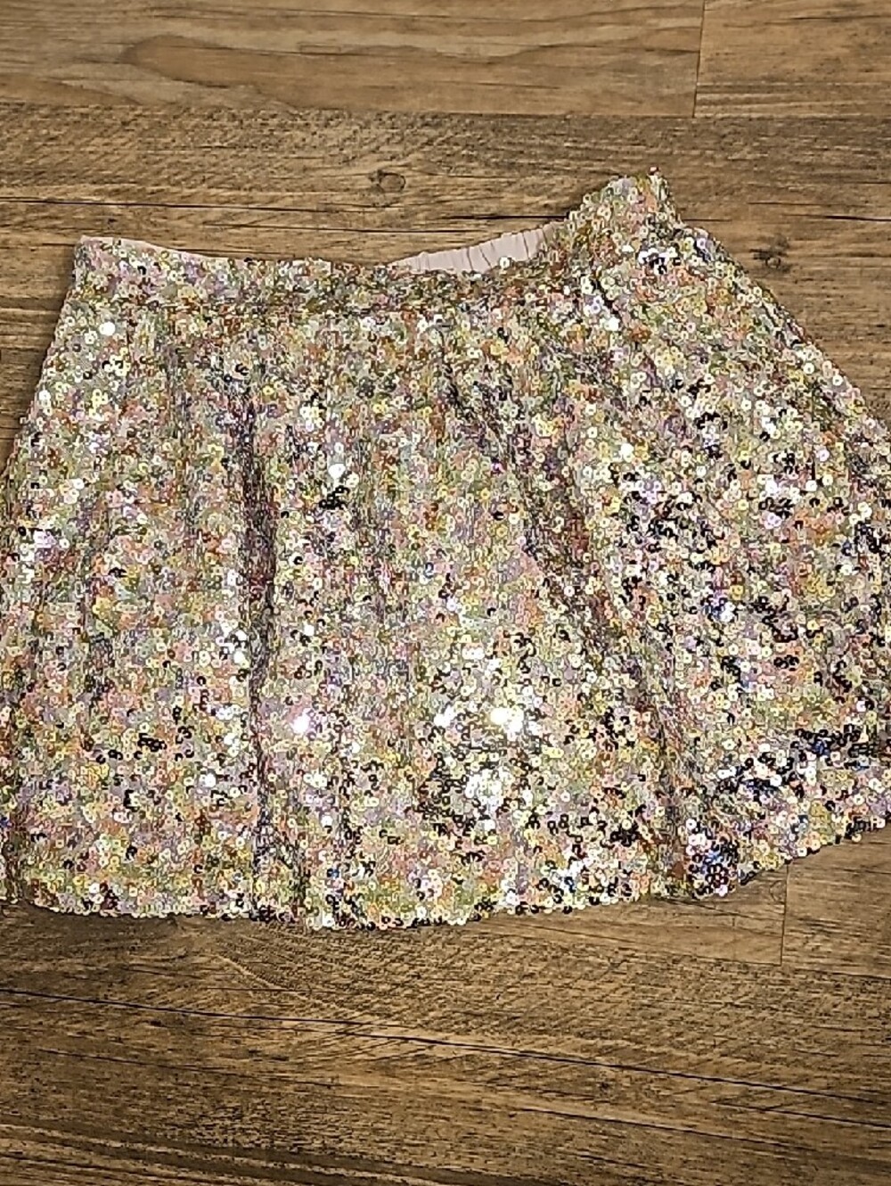 Judith March Iridescent Sequin Mini Skirt - Multicolor - Picture 2 of 3
